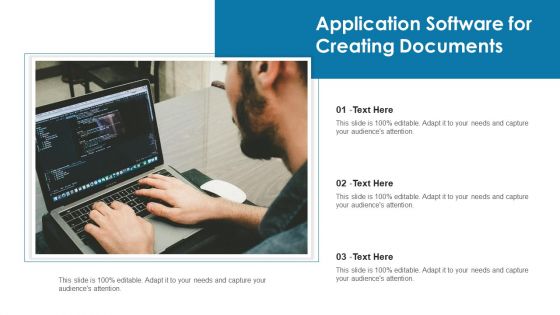 Application Software For Creating Documents Ppt PowerPoint Presentation File Visuals PDF