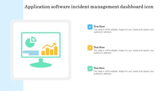 Application Software Incident Management Dashboard Icon Template PDF