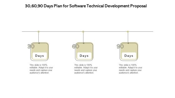 Application Technology 30 60 90 Days Plan For Software Technical Development Proposal Sample PDF