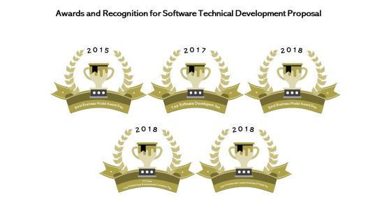 Application Technology Awards And Recognition For Software Technical Development Proposal Pictures PDF