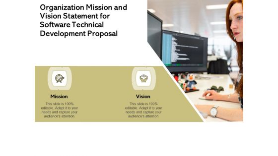Application Technology Organization Mission And Vision Statement For Software Technical Development Proposal Download PDF