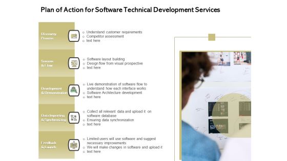 Application Technology Plan Of Action For Software Technical Development Services Summary PDF