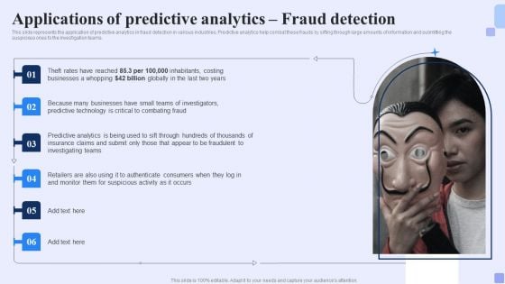 Applications Of Predictive Analytics Fraud Detection Forward Looking Analysis IT Ideas PDF Applications Of Predictive Analytics Fraud Detection Forward Looking Analysis IT Ideas PDF