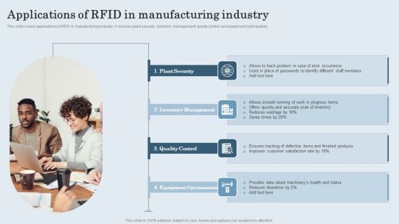 Applications Of RFID In Manufacturing Industry Summary PDF