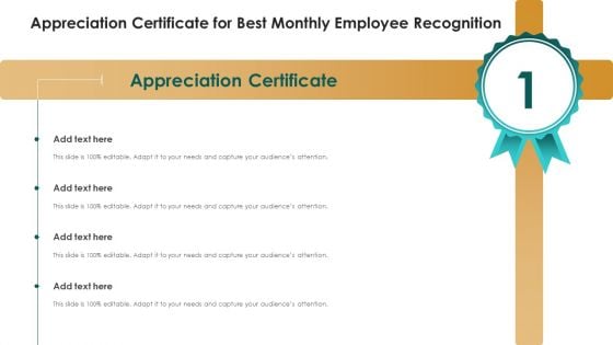 Appreciation Certificate For Best Monthly Employee Recognition Designs PDF Appreciation Certificate For Best Monthly Employee Recognition Designs PDF
