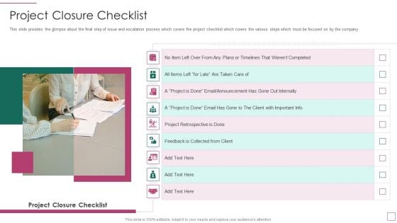 Approach Avoidance Conflict Project Closure Checklist Inspiration PDF