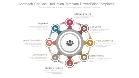 Approach For Cost Reduction Template Powerpoint Templates