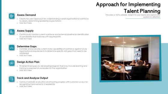 Approach For Implementing Talent Planning Ppt Gallery Background Images PDF