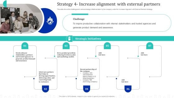 Approach Optimization For Brand Promotion Strategy Strategy 4 Increase Alignment With External Partners Pictures PDF