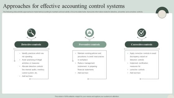 Approaches For Effective Accounting Control Systems Introduction PDF Approaches For Effective Accounting Control Systems Introduction PDF
