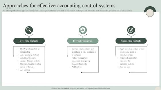 Approaches For Effective Accounting Control Systems Introduction PDF