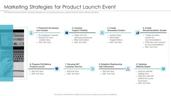 Approaches For New Product Release Marketing Strategies For Product Launch Event Structure PDF