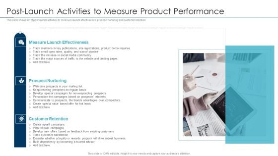 Approaches For New Product Release Post Launch Activities To Measure Product Performance Brochure PDF