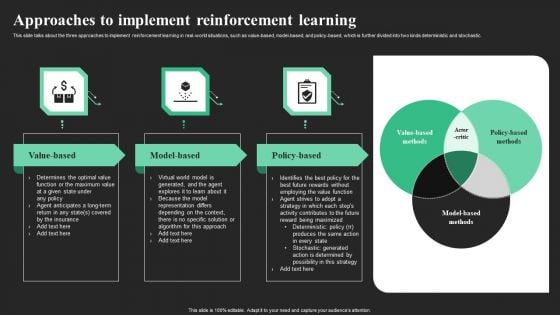 Approaches To Implement Reinforcement Learning Ppt Pictures Visuals PDF