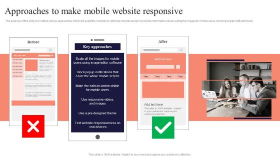 Approaches To Make Mobile Website Responsive Performing Mobile SEO Audit To Analyze Web Traffic Microsoft PDF
