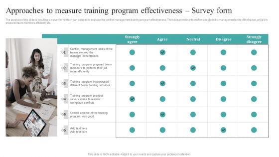 Approaches To Measure Training Program Effectiveness Common Conflict Situations Graphics PDF