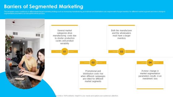 Approaches To Targeting New Customers In Various Markets Barriers Of Segmented Marketing Download PDF