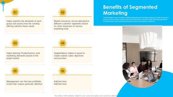 Approaches To Targeting New Customers In Various Markets Benefits Of Segmented Marketing Demonstration PDF