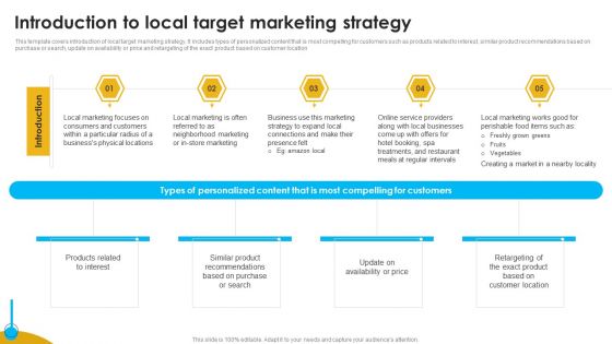 Approaches To Targeting New Customers In Various Markets Introduction To Local Target Mockup PDF