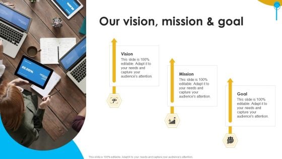 Approaches To Targeting New Customers In Various Markets Our Visio Mission And Goal Slides PDF