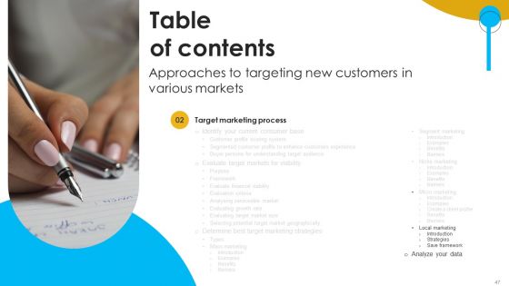 Approaches To Targeting New Customers In Various Markets Ppt PowerPoint Presentation Complete Deck With Slides