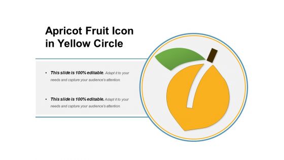 Apricot Fruit Icon In Yellow Circle Ppt PowerPoint Presentation File Styles PDF