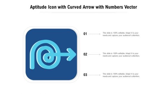 Aptitude Icon With Curved Arrow With Numbers Vector Ppt PowerPoint Presentation File Format PDF