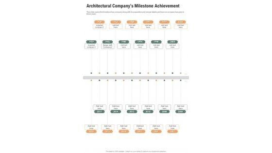 Architectural Companys Milestone Achievement One Pager Documents Architectural Companys Milestone Achievement One Pager Documents