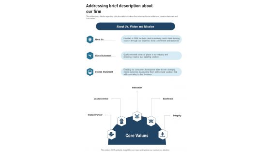 Architectural Concept Planning Proposal Addressing Brief Description One Pager Sample Example Document