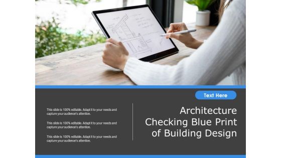 Architecture Checking Blue Print Of Building Design Ppt PowerPoint Presentation Outline Format Ideas PDF