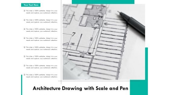 Architecture Drawing With Scale And Pen Ppt PowerPoint Presentation Slides Samples PDF