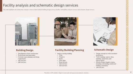 Architecture Engineering And Planning Services Company Ppt PowerPoint Presentation Complete With Slides