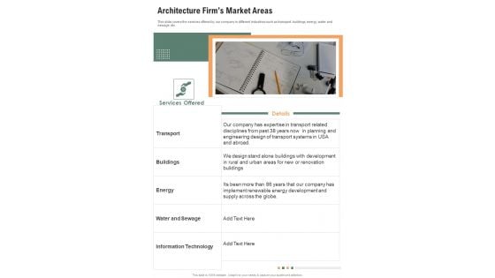 Architecture Firms Market Areas One Pager Documents Architecture Firms Market Areas One Pager Documents