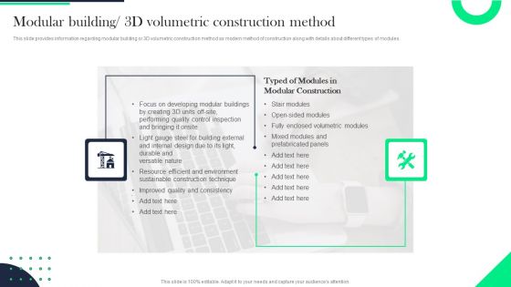 Architecture Transformation Playbook Modular Building 3D Volumetric Construction Method Sample PDF