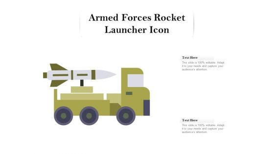 Armed Forces Rocket Launcher Icon Ppt PowerPoint Presentation Styles Layout Ideas PDF