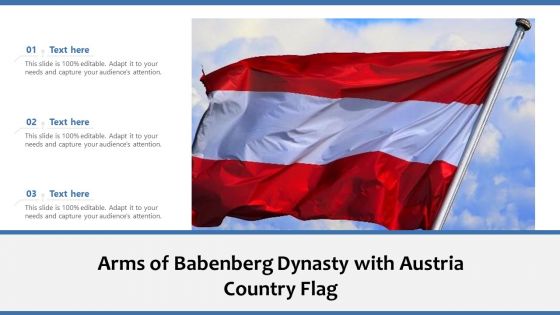 Arms Of Babenberg Dynasty With Austria Country Flag Ppt PowerPoint Presentation Gallery Rules PDF