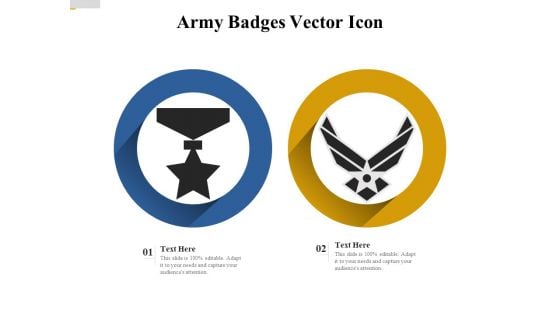 Army Badges Vector Icon Ppt PowerPoint Presentation Icon Inspiration PDF