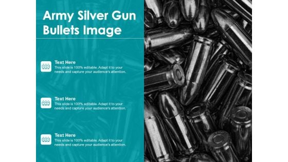 Army Silver Gun Bullets Image Ppt PowerPoint Presentation Outline Information PDF