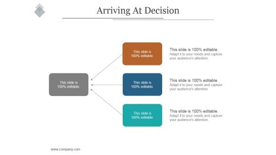 Arriving At Decision Ppt PowerPoint Presentation Template