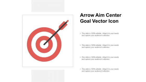 Arrow Aim Center Goal Vector Icon Ppt PowerPoint Presentation Styles Graphic Tips