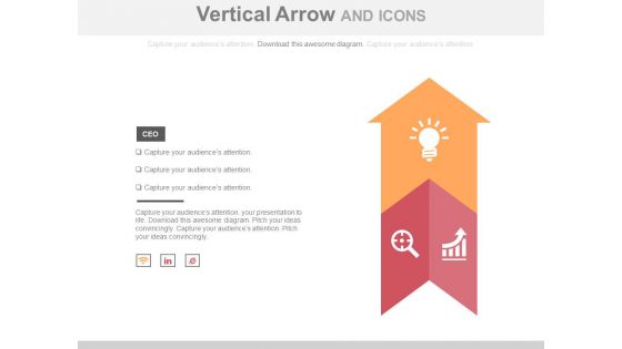 Arrow And Icons Marketing Plan Outline Powerpoint Template