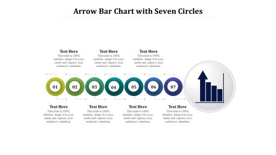 Arrow Bar Chart With Seven Circles Ppt PowerPoint Presentation File Formats PDF