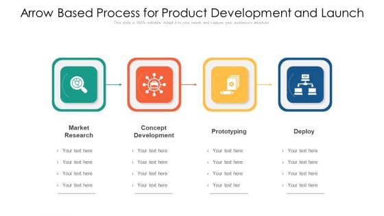 Arrow Based Process For Product Development And Launch Ppt PowerPoint Presentation File Guide PDF