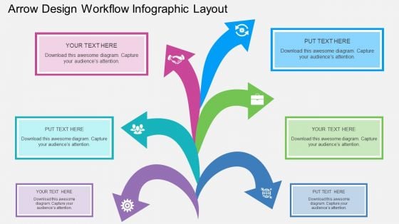 Arrow Design Workflow Infographic Layout Powerpoint Template