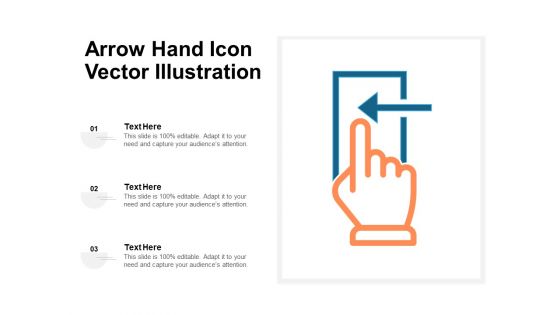 Arrow Hand Icon Vector Illustration Ppt PowerPoint Presentation Gallery Slideshow PDF