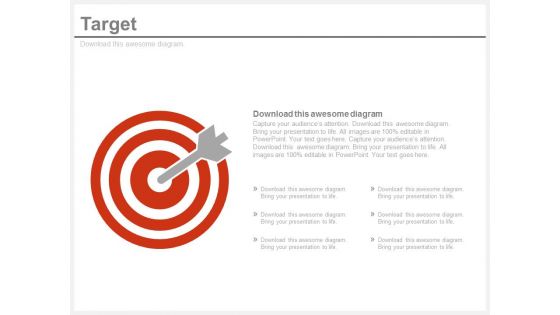 Arrow Hits On Red Target Board Powerpoint Slides