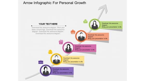 Arrow Infographic For Personal Growth Powerpoint Template