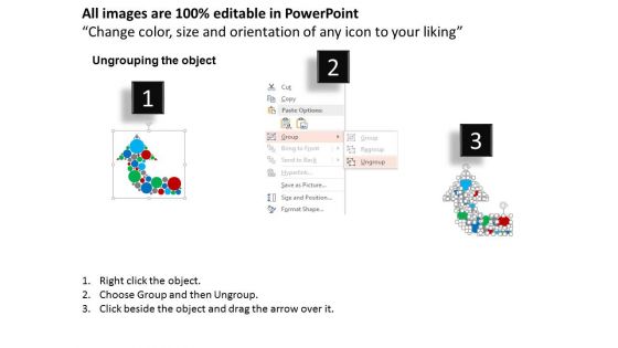 Arrow Made Of Circles With Icons Powerpoint Templates