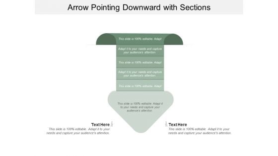 Arrow Pointing Downward With Sections Ppt PowerPoint Presentation Styles Graphics Design