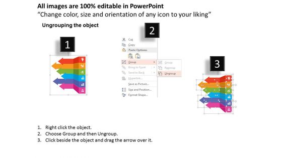 Arrow Process Diagram With Business Icons Powerpoint Templates